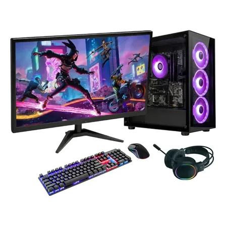 PC Gamer Completo BluePC FORCE, AMD Ryzen 5, Radeon RX, 8GB DDR4, SSD 256GB, Fonte 500W, Monitor LED 20" - PGBP-FOR106