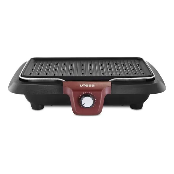 Parrilla Eléctrica Grill Ufesa Bb7650 Copacabana Color Negro y bordo