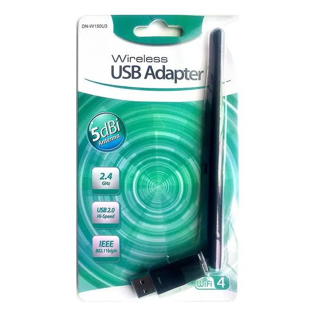 Tarjeta De Red Inalambrica - Usb Wifi B/g/n - Hasta 300mbps 