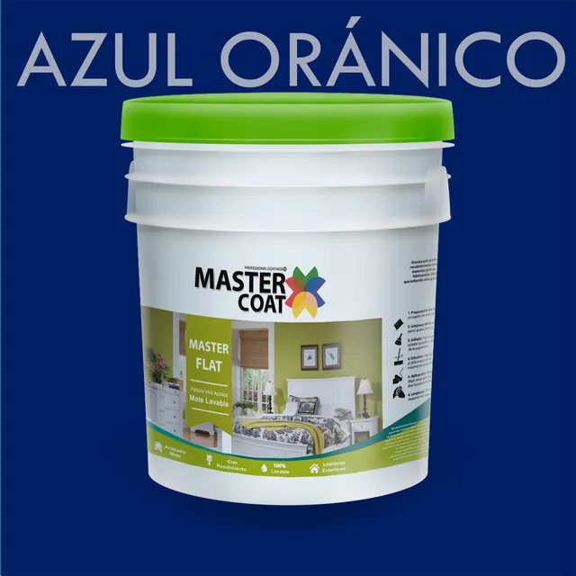 Cubeta De Pintura C. Azul Orgánico Vinílica Acrilica 19lts