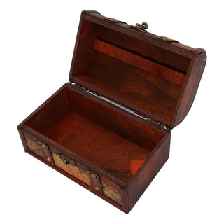 Estuche De Madera Para Guardar Joyas Vintage, Cofre Del Teso Estuche De Madera Para Guardar Joyas Vintage, Cofre Del Teso