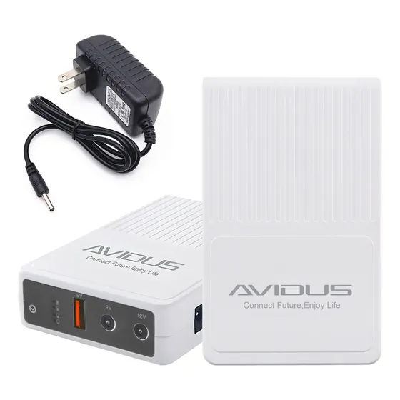 No Break Mini Ups Para Módem 10400mah Bateria De Respaldo Color Blanco