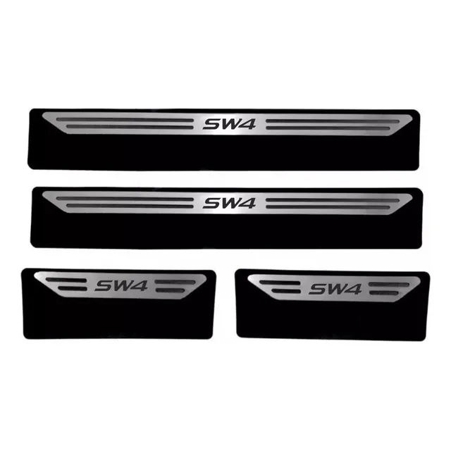 Soleiras Proteção De Porta Carros Premium Aço Inox