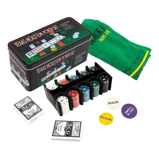 Set De Poker Fichero 200 Fichas + Cartas + Paño