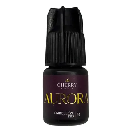 Cola Aurora Cherry Lash Adesivo Para Extensão de Cílios 3ml Preto Profissional Alta Retenção
