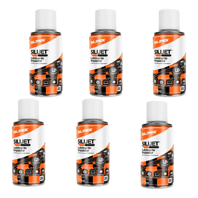 Kit 6lubricante Silimex 170 Ml Para Componentes Electrónicos