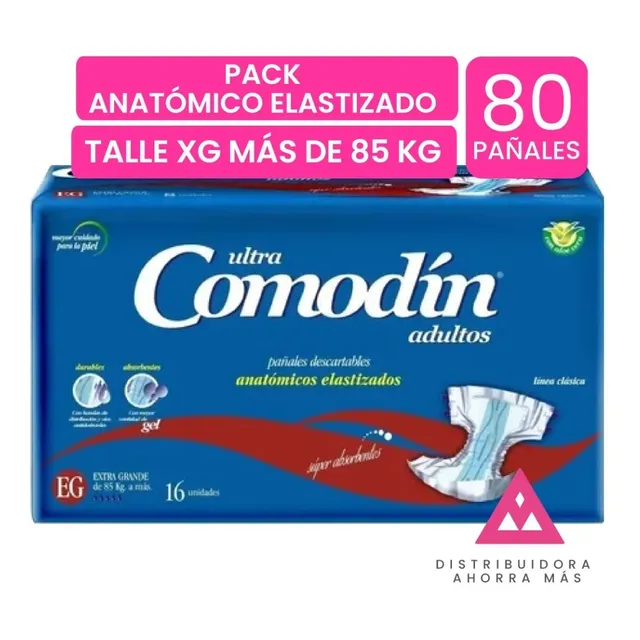 Pack Comodín Elastizado Anatómico Xg X 80 