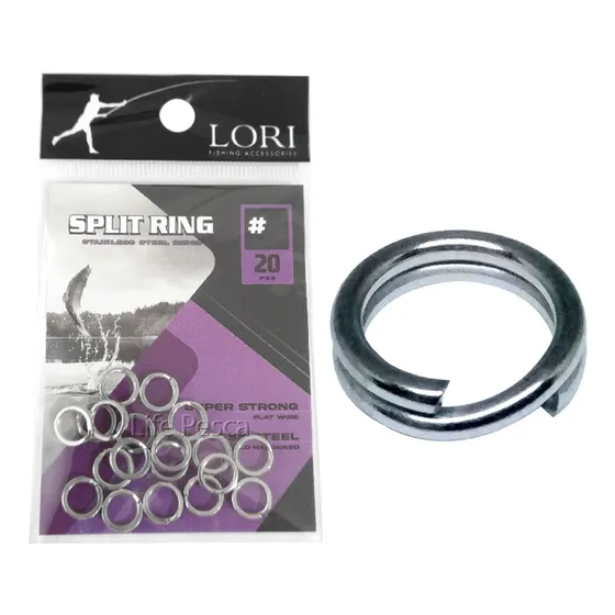 Argola Split Ring Lori Nº 4 Nickel - 20 Peças