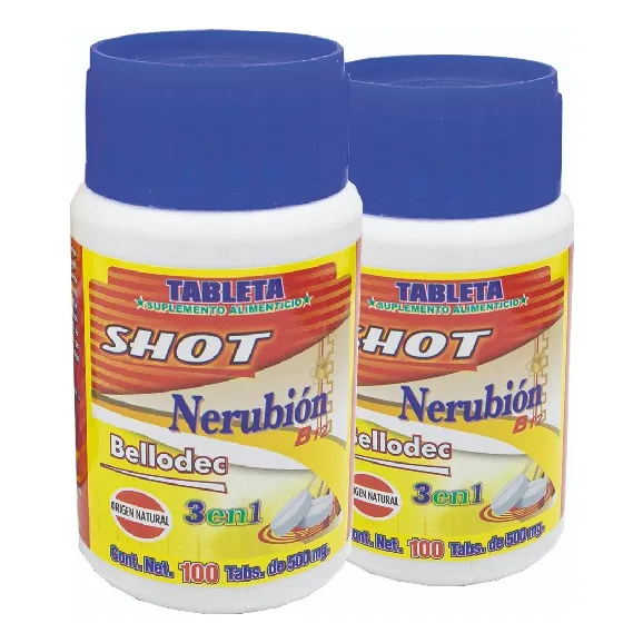 Kit 2 Suplemento Alimenticio Shotmax Nubión B12 Y Bellodmax Sabor Sin Sabor
