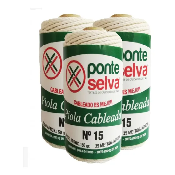Piola Cableada 50grs N15 Rlx35mts