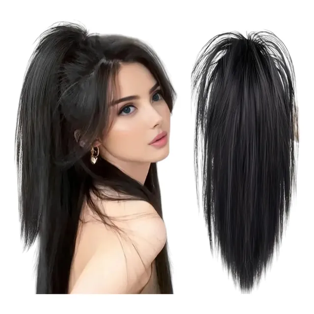 Extension Moña Pelo Sintético Apariencia Natural Para Mujer