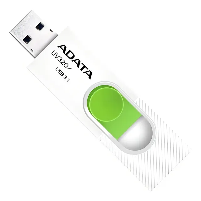 Pendrive Adata UV320 64GB 3.2 Gen 1 blanco y verde
