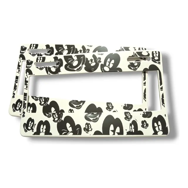 Juego Porta Placas Ancho Decorado Animación Caricatura 2pza 