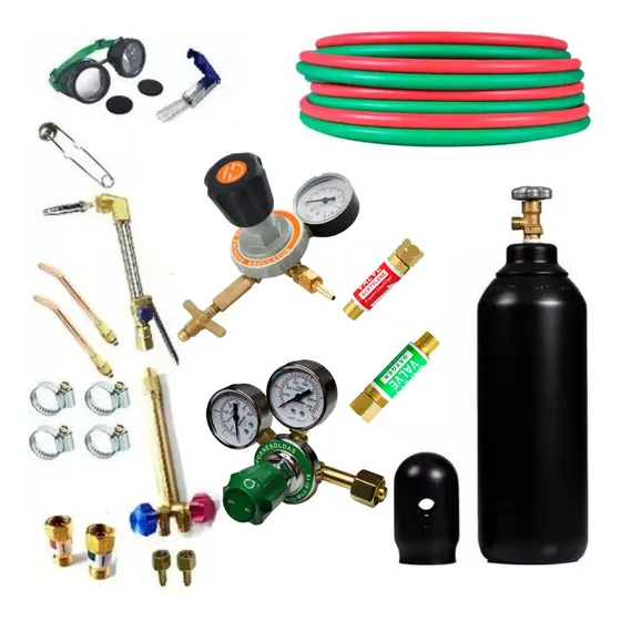 Conjunto De Solda/corte Ppu-maçarico Glp/oxig-com Acessórios