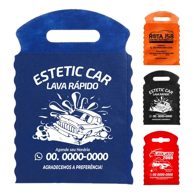 200 Sacolinhas Lixocar Veiculares Personalizada Sua Logo 