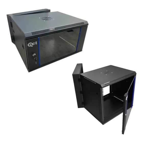 Gabinete Rack Cerrado De Pared Abatible 6u Qnet