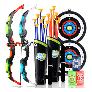Juego De Arcos Led Dobles Bellochiddo Incluye 16 Flechas De Ventosas Con 2 Carcajes Y 2 Dianas De Tiro Para Mayores De 8 Años Ideal Para Juegos De Interiores Juego De Arcos Led Dobles Bellochiddo Incluye 16 Flechas De Ventosas Con 2 Carcajes Y 2 Dianas De Tiro Para Mayores De 8 Años Ideal Para Juegos De Interiores