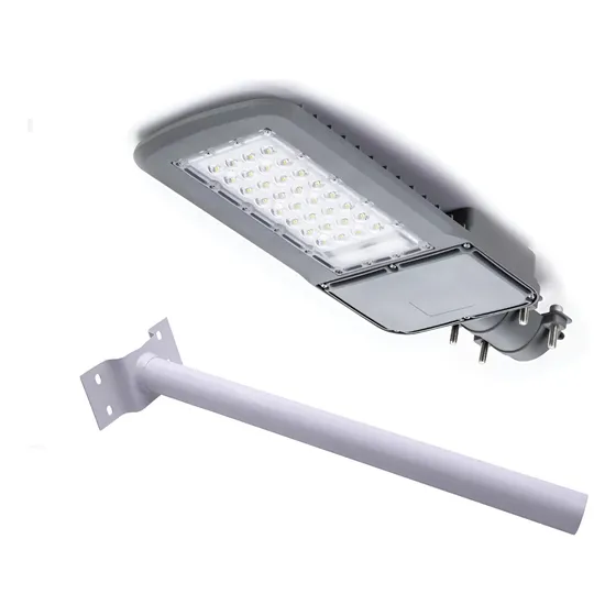 Luminaria Pública Pubstreet 160w Ip65 Luz Fría Con Soporte Carcasa Gris Luz Blanco Frío