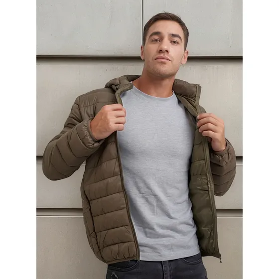 Campera Inflada Hombre Capucha Alpes Speedway Disershop