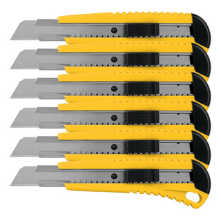 Kit 6 Cutter 18 Mm Plástico Con Alma Metálica, Pretul 22396 Kit 6 Cutter 18 Mm Plástico Con Alma Metálica, Pretul 22396