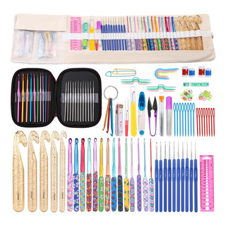 Ganchos De Tejer Crochet Doble Estuche 202pz Varios Tamaños Ganchos De Tejer Crochet Doble Estuche 202pz Varios Tamaños
