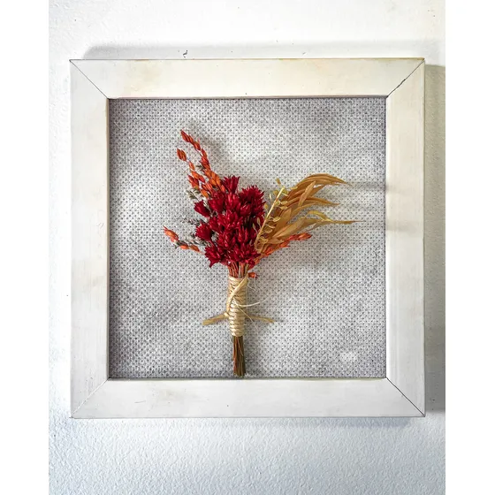 Quadro Presente Decoração Com Flores Naturais Desidratadas