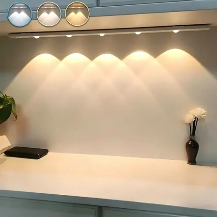 Luminária Barra Led Recarregável Com Sensor Movimento 60cm Branco