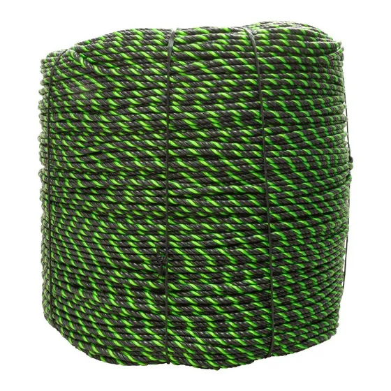 Cuerda Cable Polipropileno Uv 6mm 4 Cabos Negro/verde 21kg