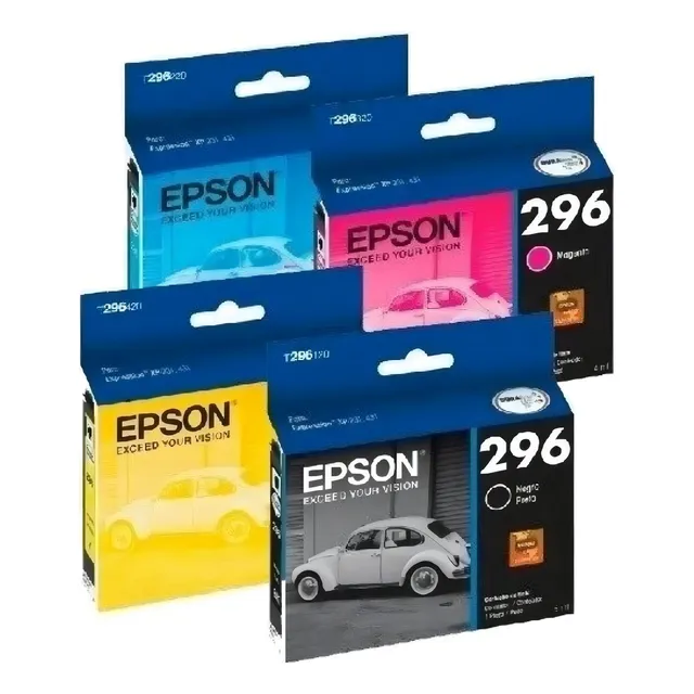 Kit de 4 cartuchos 296 T296 Epson Xp231 Xp241 Xp431 Xp441