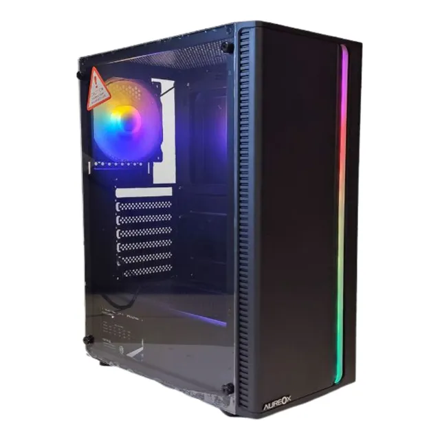 Gabinete Gamer Aureox Skoll Arx 200g Para Pc De Escritorio Negro