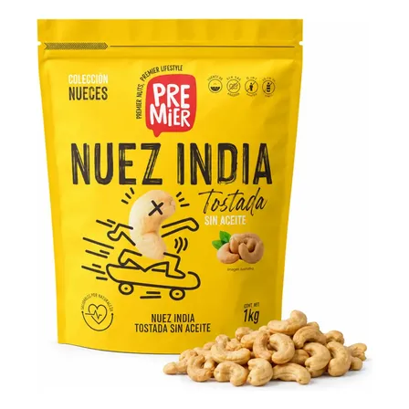 Nuez De La India Con Sal 1kg Premier Frutos Secos Botana