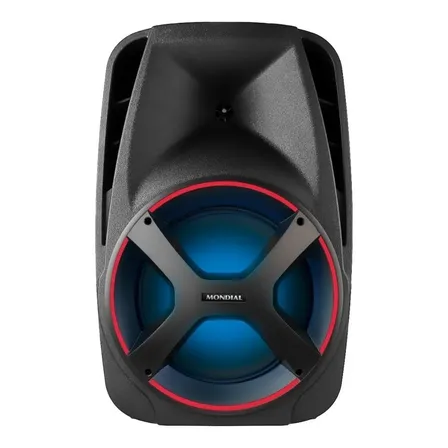 Caixa Amplificada Mondial Connect Power Plus Cm-550 com bateria interna Recarregável 550w Cor Preto