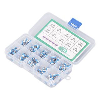 Kit De Potenciómetro Trimmer, 100 Unidades, Resistencia Vari Kit De Potenciómetro Trimmer, 100 Unidades, Resistencia Vari