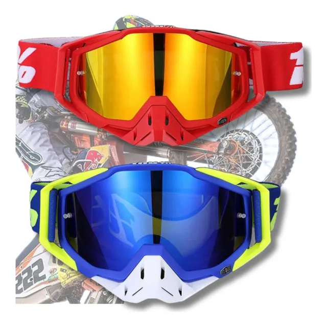 Oculos Motocross 100 Trilha Enduro Ciclismo Lente Espelhada