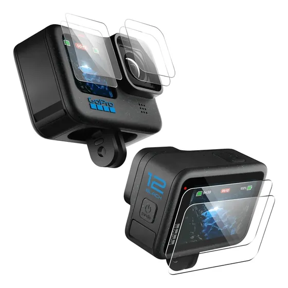 Tersely Protector Pantalla Para Gopro Hero Negro Trasero