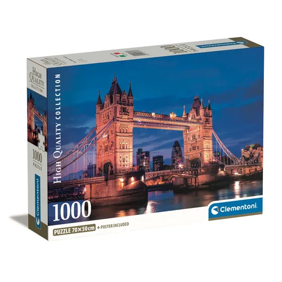 Rompecabezas Tower Bridge At Night 1000 Pz Clementoni Poster