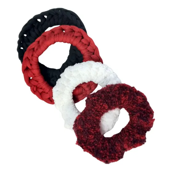 Colitas Scrunchies Tejidas Accesorios Para El Cabello