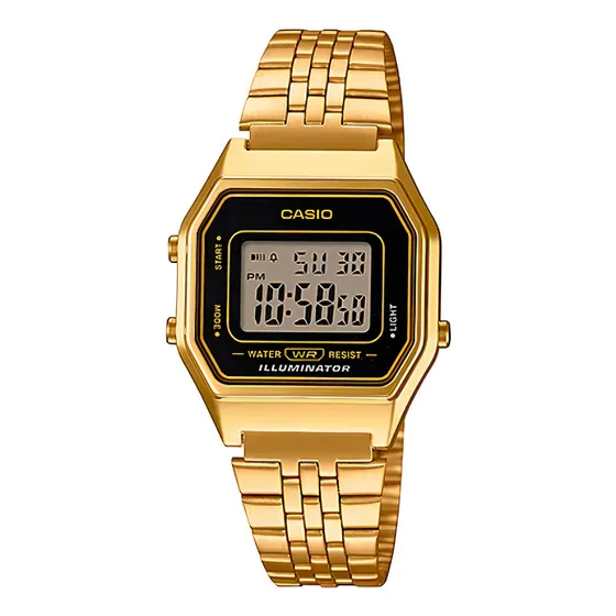 Reloj Casio Vintage LA-680WGA-1D Gold Digital original para mujer