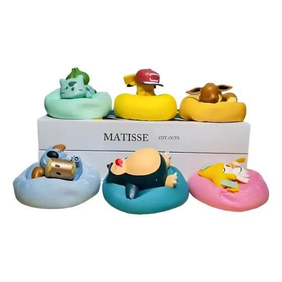 Figuras Pokemon Con Almohadas 6 Unidades Pikachu Snorlax