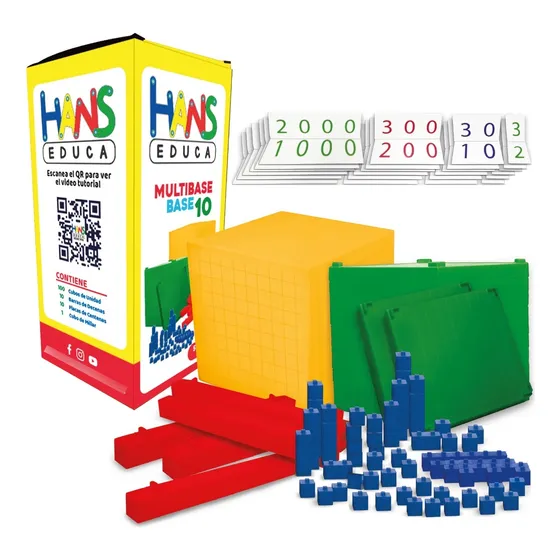 Juego Educativo Multibase Base 10 Con 121 Piezas