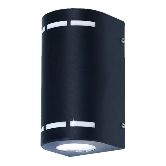 Aplique Difusor Bidirec. Ferrolux P/2 Luces Exterior Negro