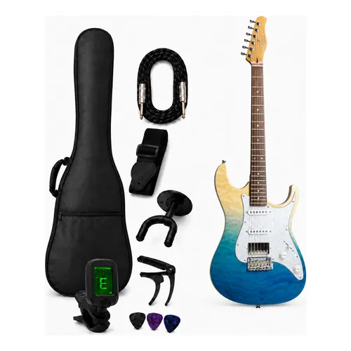 Guitarra Seizi Shinobi Relic Black Com Case Destro Black Bordo