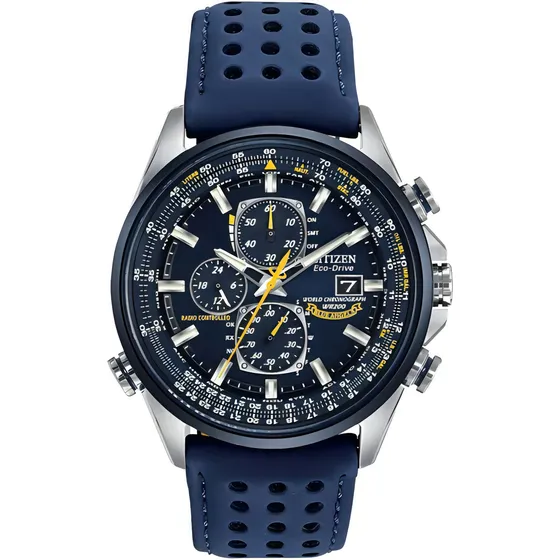 Relógio Citizen Masculino Eco-drive Blue Angels At8020-03l Cor da correia Azul Cor do bisel Azul Cor do fundo Azul