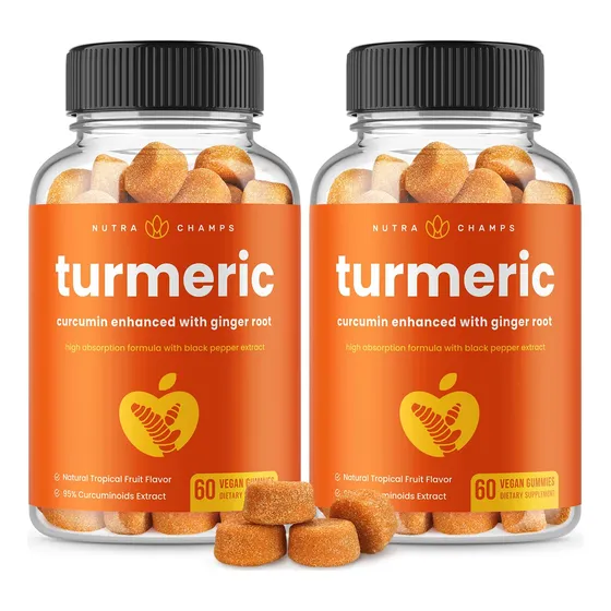 Gomitas De Cúrcuma Nutrachamps De Supplements, 120 Unidades,