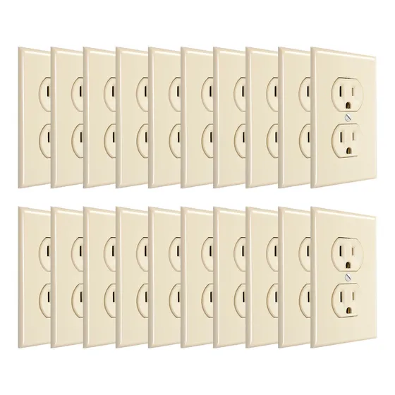 20 Contactos Dúplex Con-x Con Tapa 125 V~ 15 A Mayoreo