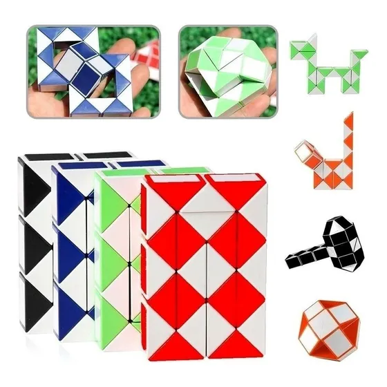 Cubo Cube Rubik Serpiente Ingenio Didáctico Puzzle Snake Verde