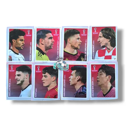Set Completo 8 Estampas Coca Cola Panini  Mundial Qatar 2022