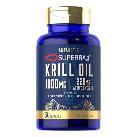 Suplemento De Aceite De Krill Antártico Carlyle, 1000 Mg, 60