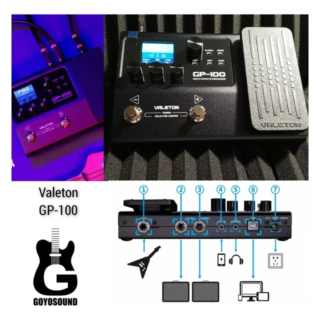 Pedalera Multiefectos Valeton Gp-100