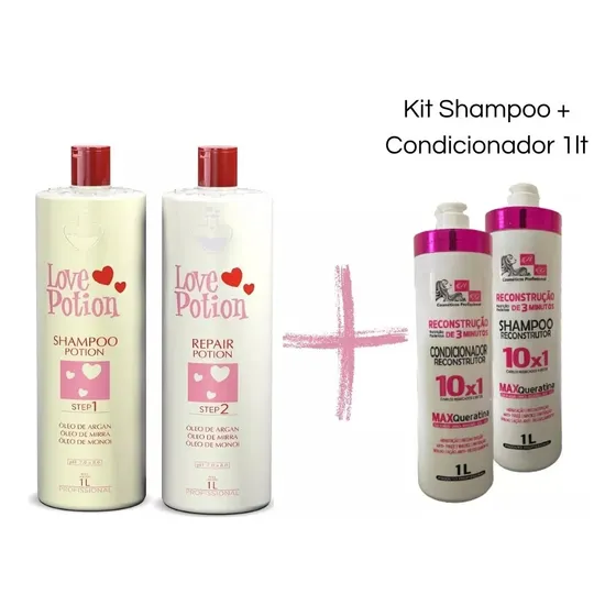 Kit Progressiva Love Potion + Shampoo E Condicionador 1l